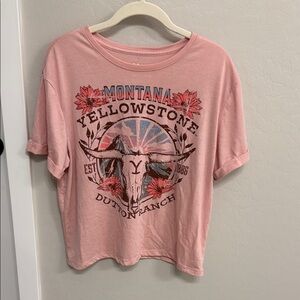 Pink Yellowstone Graphic T-Shirt